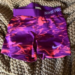 Nike pro short unique tie dye